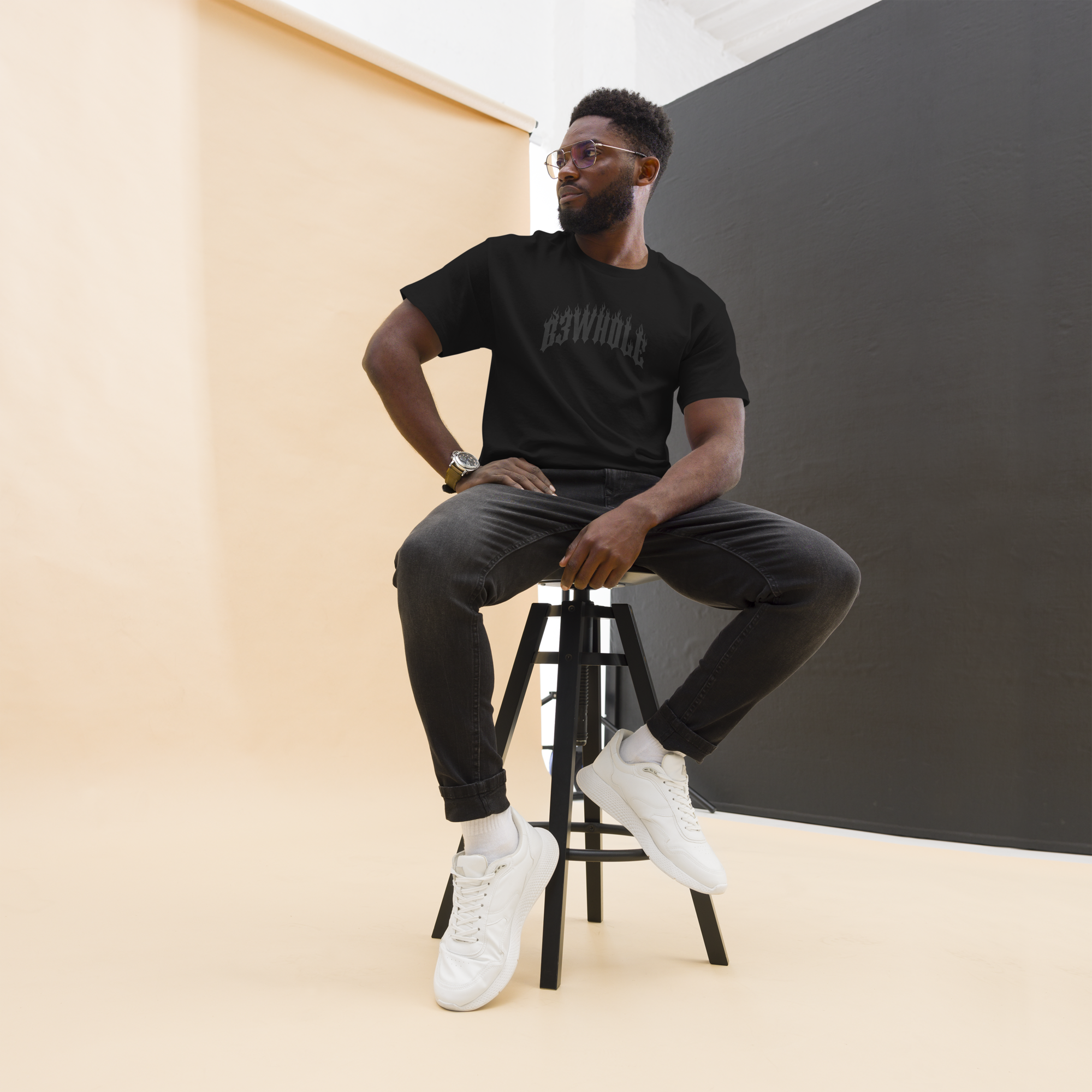 £20 Black/Black Hell Script tee