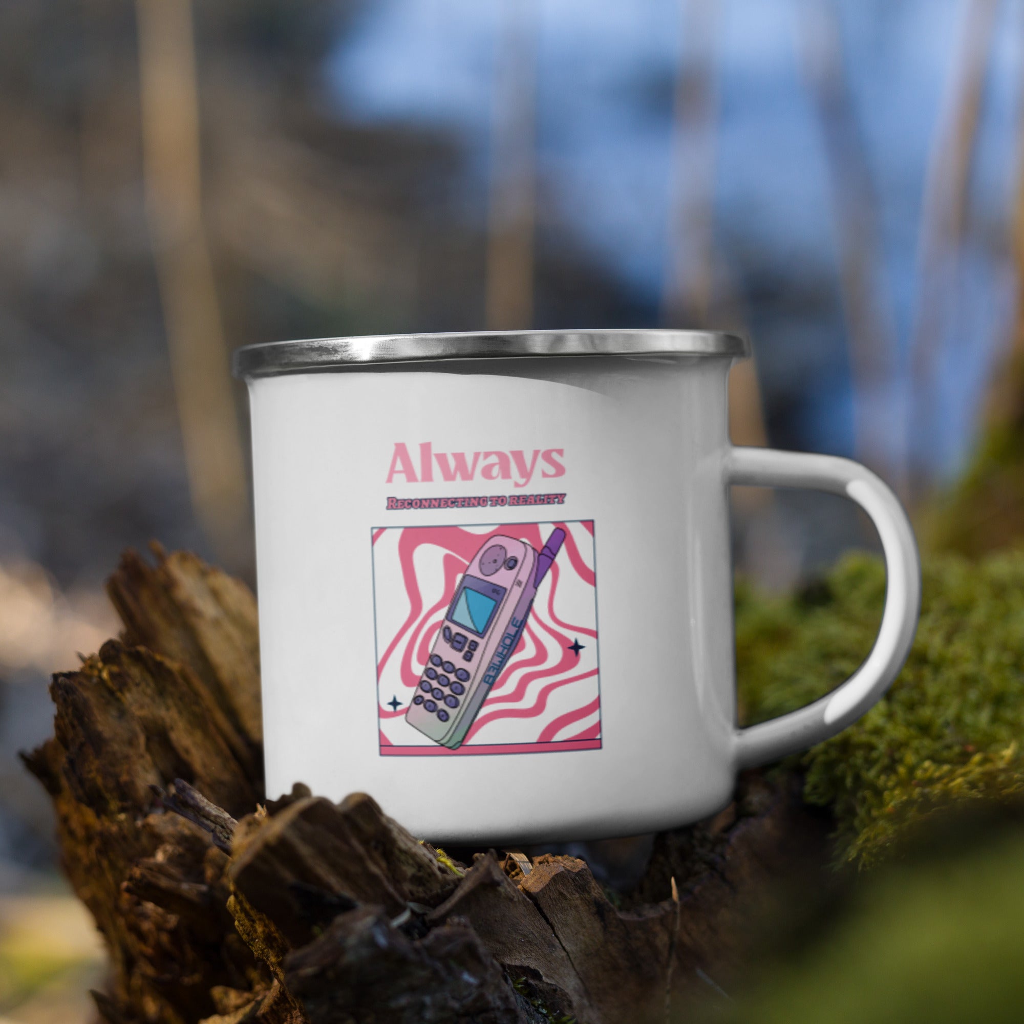 Always Reconnecting to Reality Metal Mug